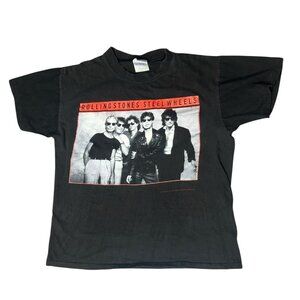 Vintage 80s The Rolling Stones‎ Steel Wheels Promo Tour T-shirt Sz L tokyo 1990